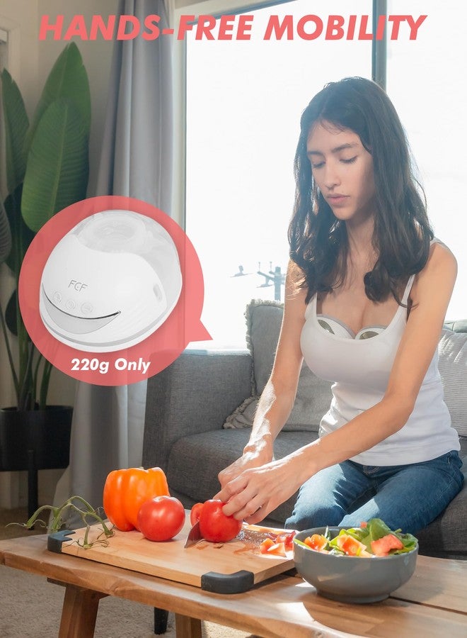 FCF E1 | Hands Free Breast Pump 4 Modes & 12 Levels,Wearable Breast Pump,Smart LCD Display, Rechargeable,with 4 Size Flange,& Breast Milk Collector,2 Pack, White - Image 5